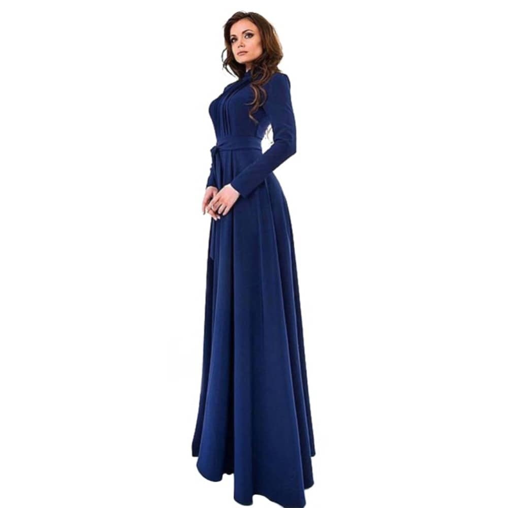 abaya  Elegant Women’s Kaftan Jilbab Islamic Muslim Abaya Boho Evening Party Long Sleeve Vintage Ball Gown Long Sleeve Long Maxi Dress
