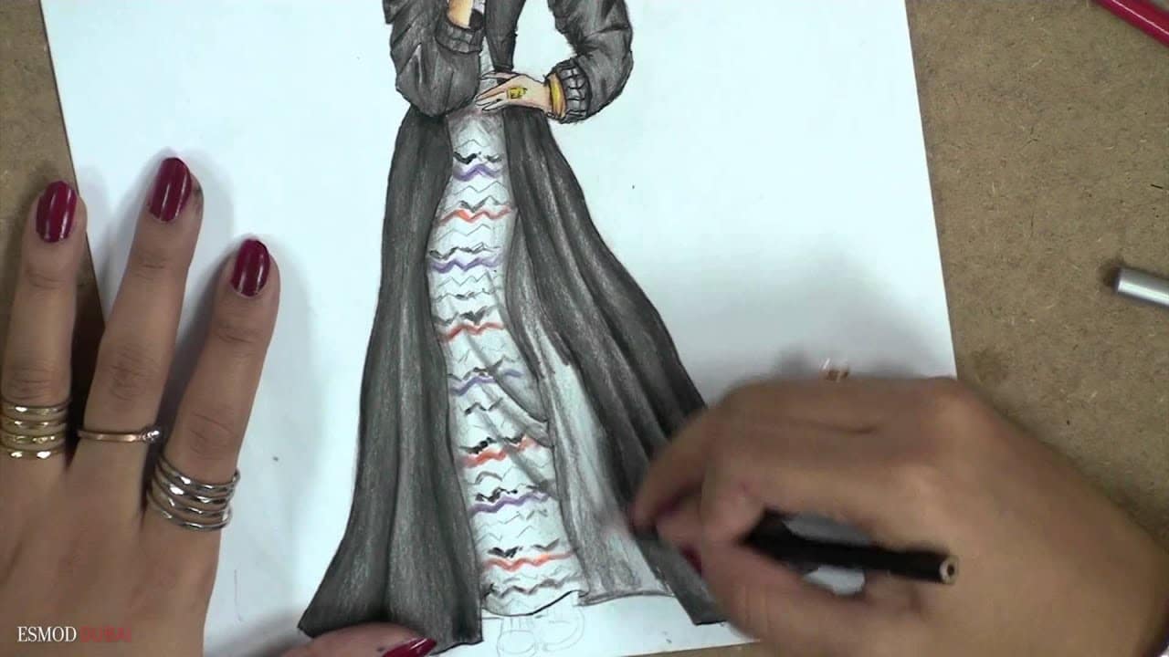 Abaya Fashion Illustration
