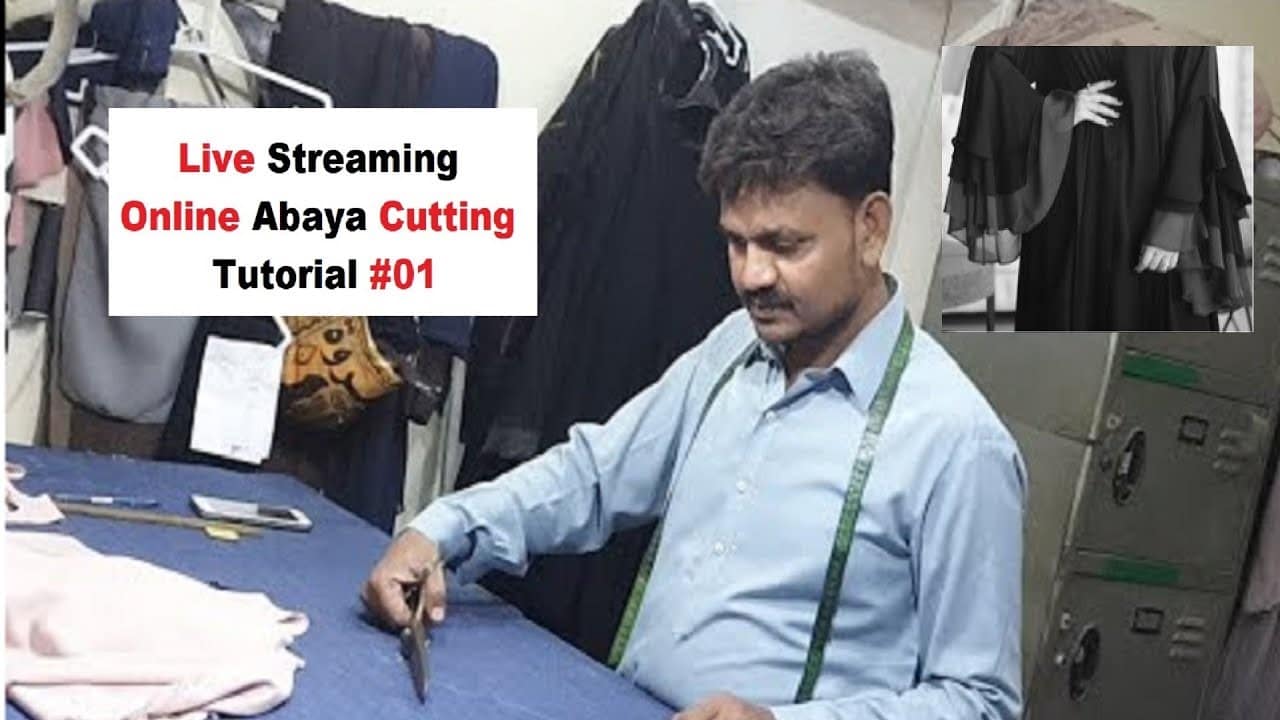 Live #01 Streaming Abaya Designs Cutting Online Tutorial #01
