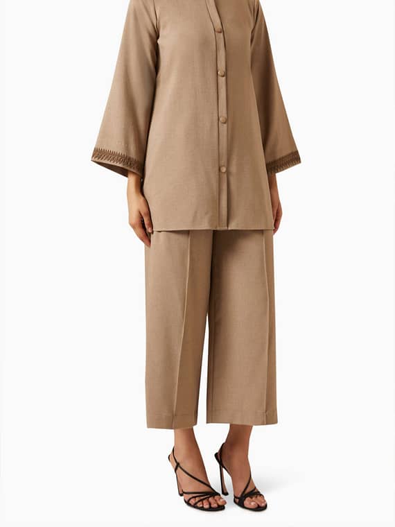 2-piece Top & Pants Set in Linen-