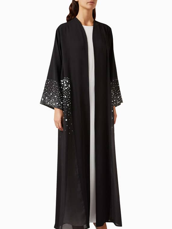 3-piece Embellished Abaya Set-