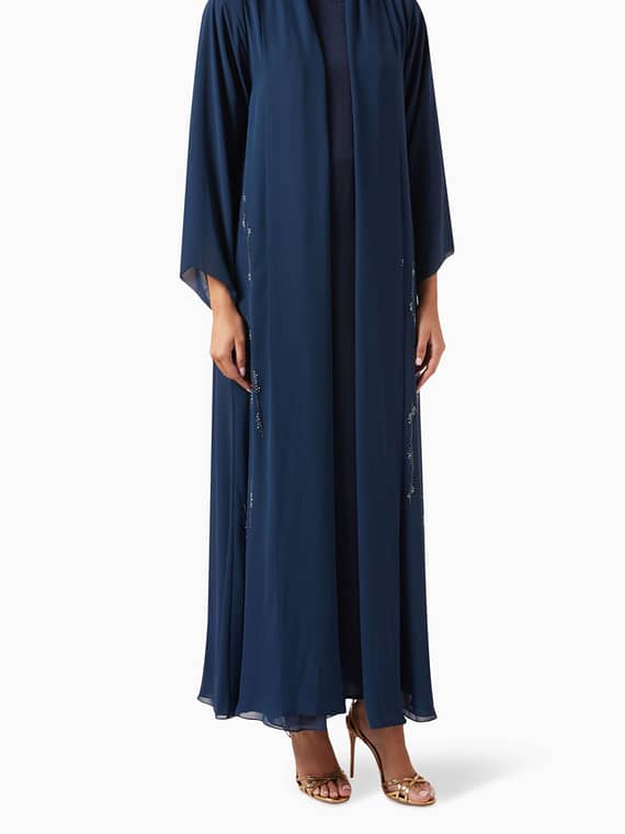 3-piece Embellished Abaya Set in Chiffon-