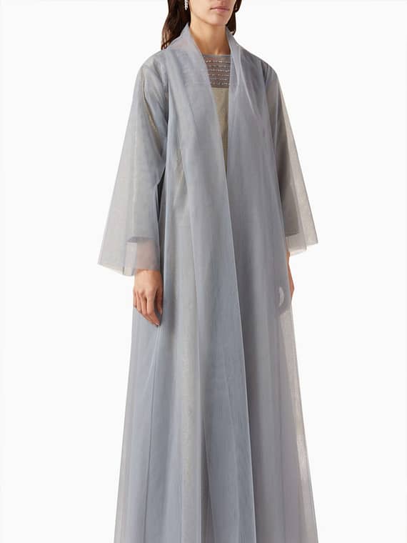 3-piece Embellished Abaya Set in Tulle & Lurex-taffeta-