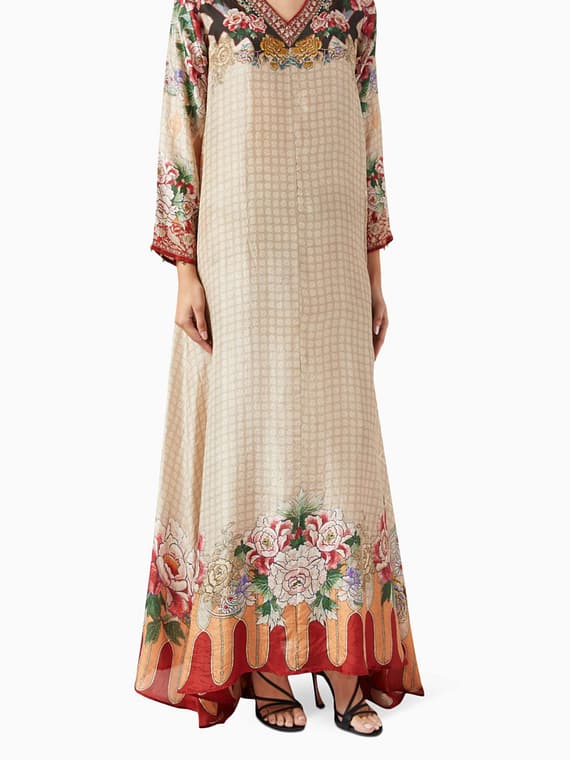 Aarvi Kaftan in Silk-new