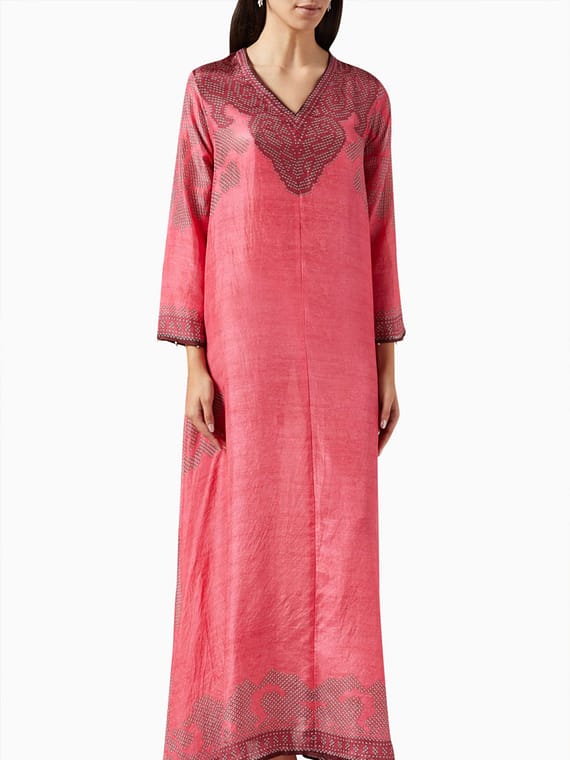 Aarvi Kaftan in Silk-new