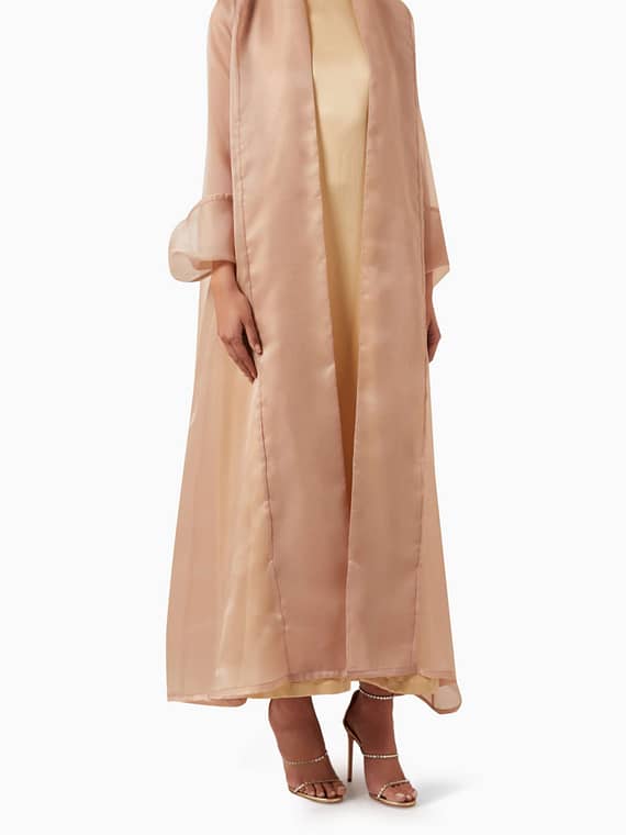 Abaya Set in Organza & Satin-