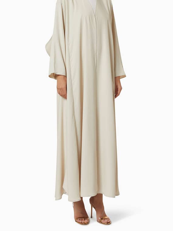 Beaded Abaya Set in Crepe-
