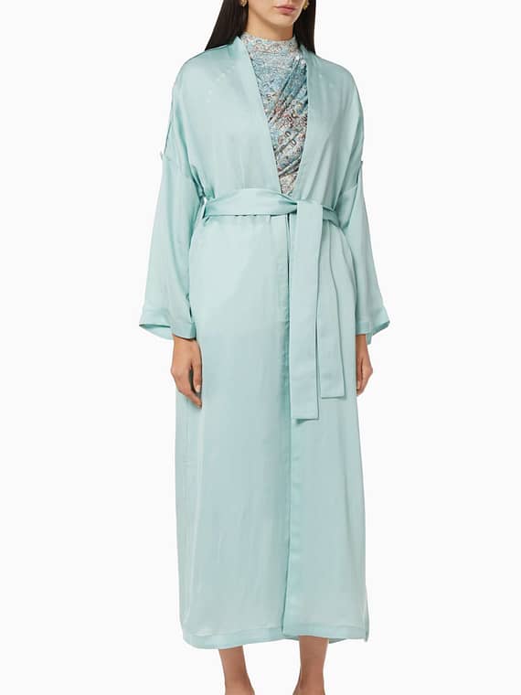 Belted Coat in Crepe-
