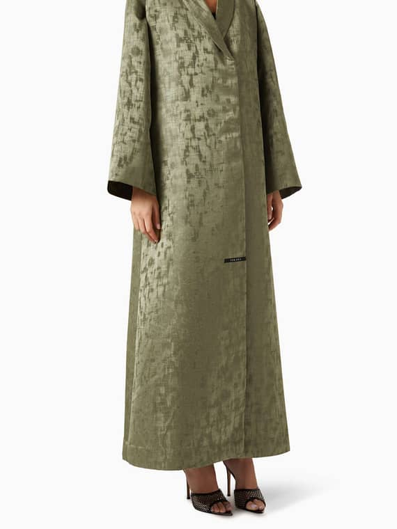 Bonsai Wide-sleeve Abaya in Jacquard-