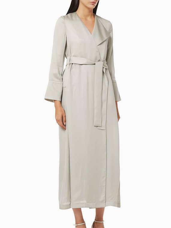 Coat Style Abaya in Crepe-