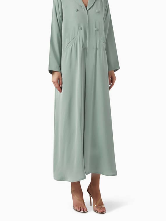 Coat-style Abaya in Nada-fabric-