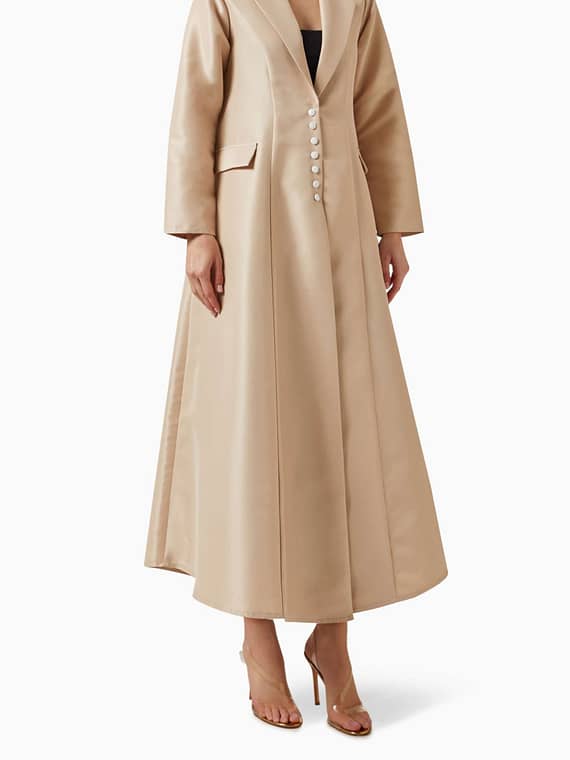 Coat-style Abaya in Satin-