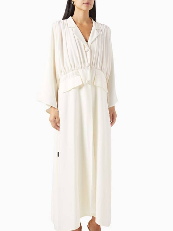 Collared Abaya in Crepe-