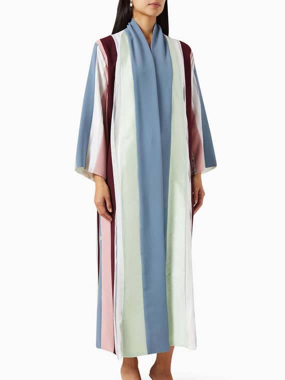 Colour-block Panelled Sustainable Abaya-