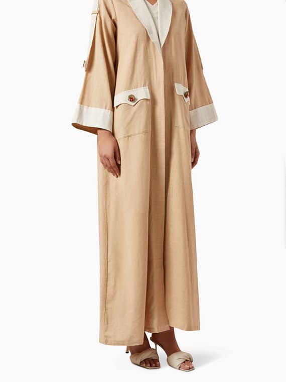 Elle Jacket Abaya Cord in Cotton