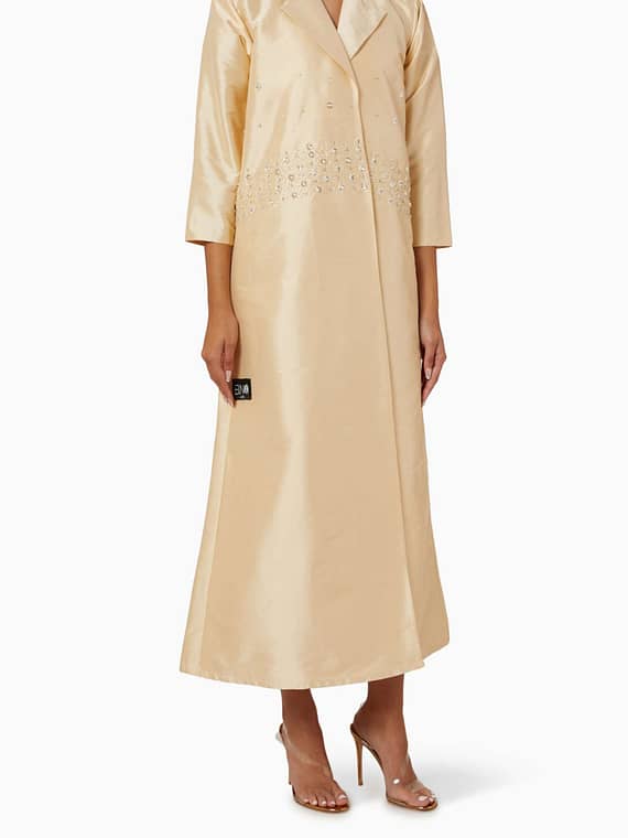Embellished Abaya in Taffeta-