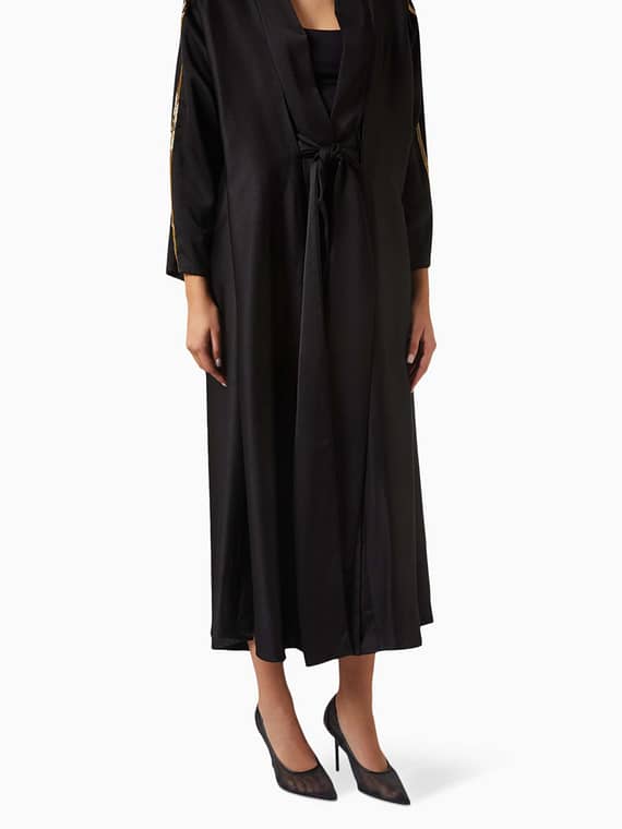 Embellished Knot-tie Abaya-