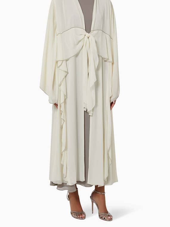 Embroidered Abaya in Chiffon-
