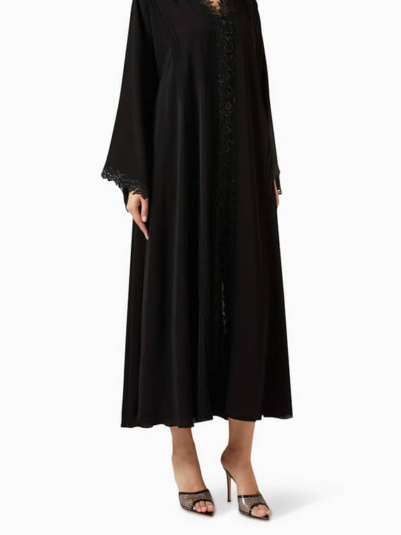 Embroidered Abaya in Nada-