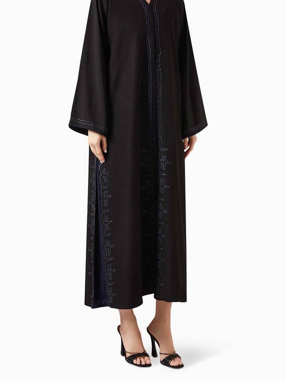 Embroidered-trim Abaya-