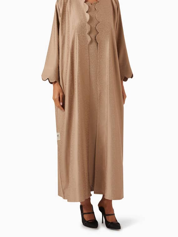 Fall02 Aily Printed Abaya Set in Copro-