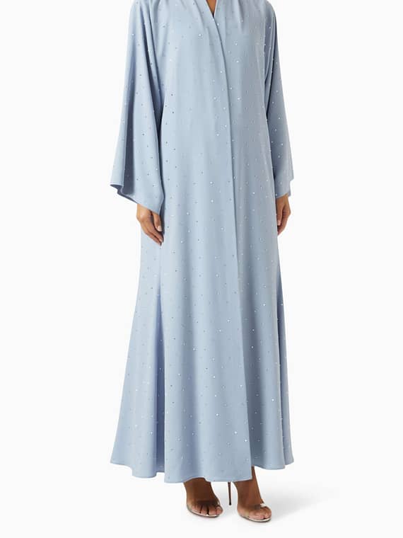 Glam Crystal Flared Abaya-