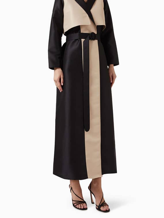 Jacket-style Abaya in Satin-