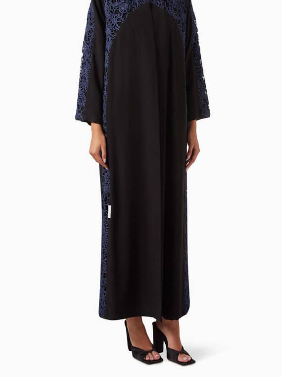 Lace-panel Abaya-