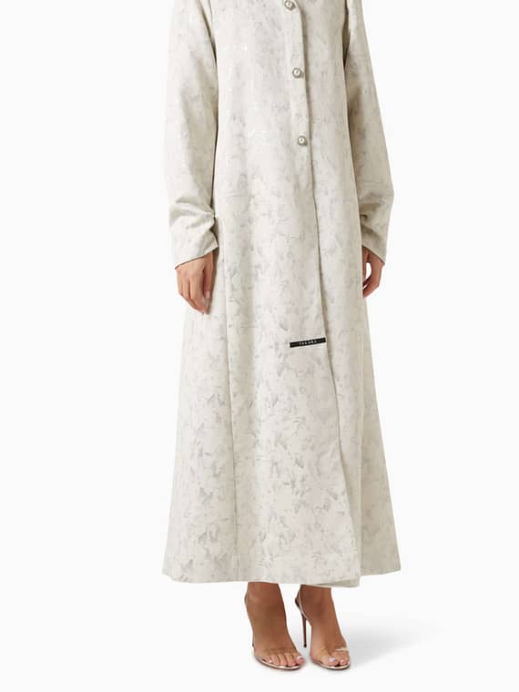 Lola Textured Abaya in Jacquard-