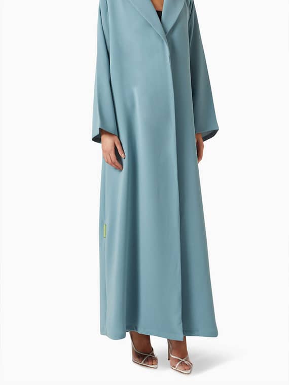 Peak Lapel Jacket Abaya in Polycrepe-