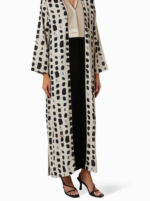 Printed Abaya in Crepe-
