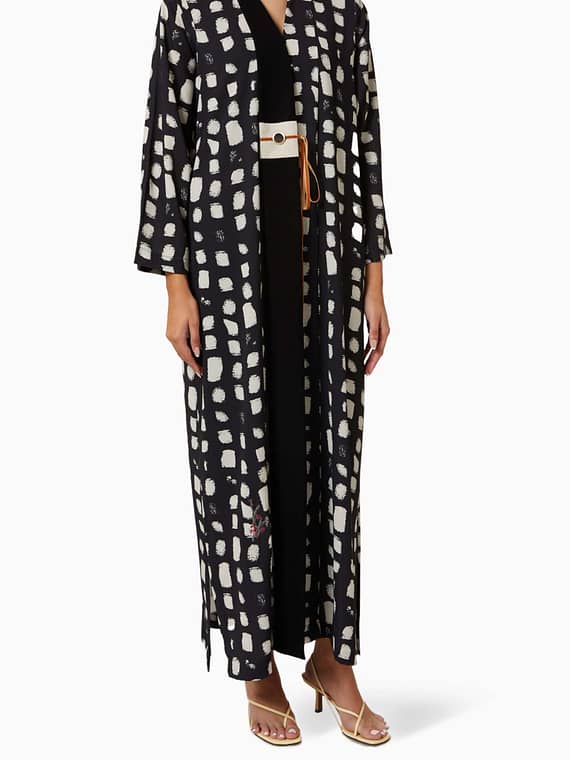 Printed Abaya in Crepe-