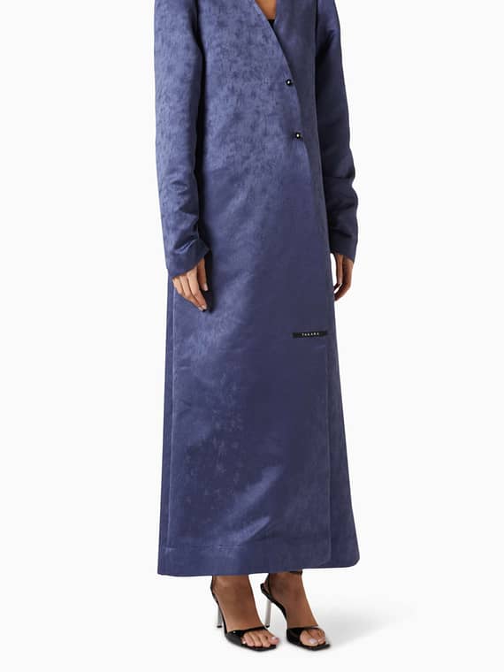 Royal Textured Abaya in Silk Jacquard-