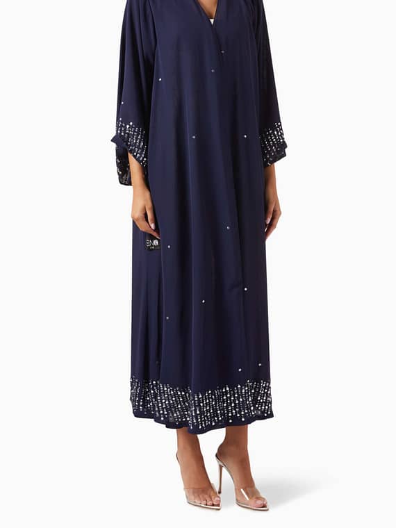 Sequin-embellished Abaya in Chiffon-