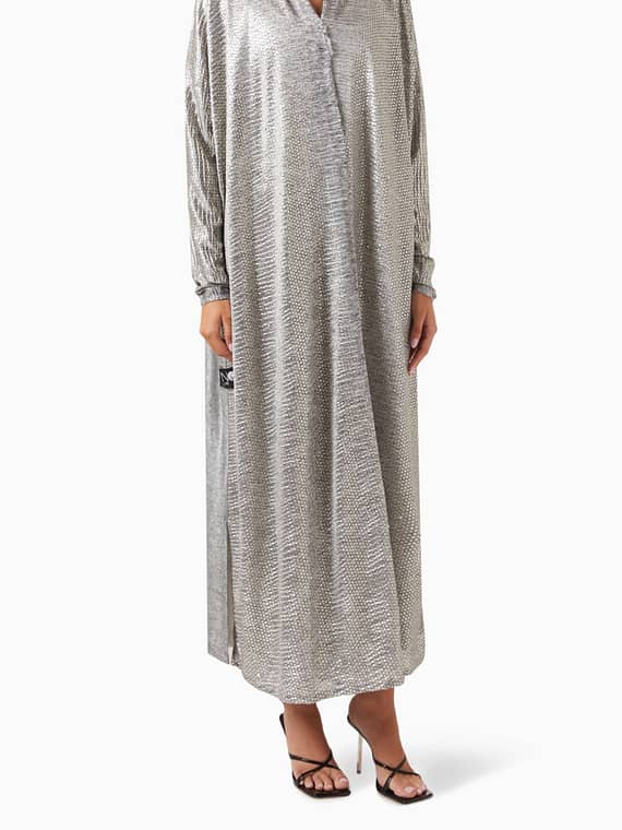 Sequin-embellished Abaya in Jersey-