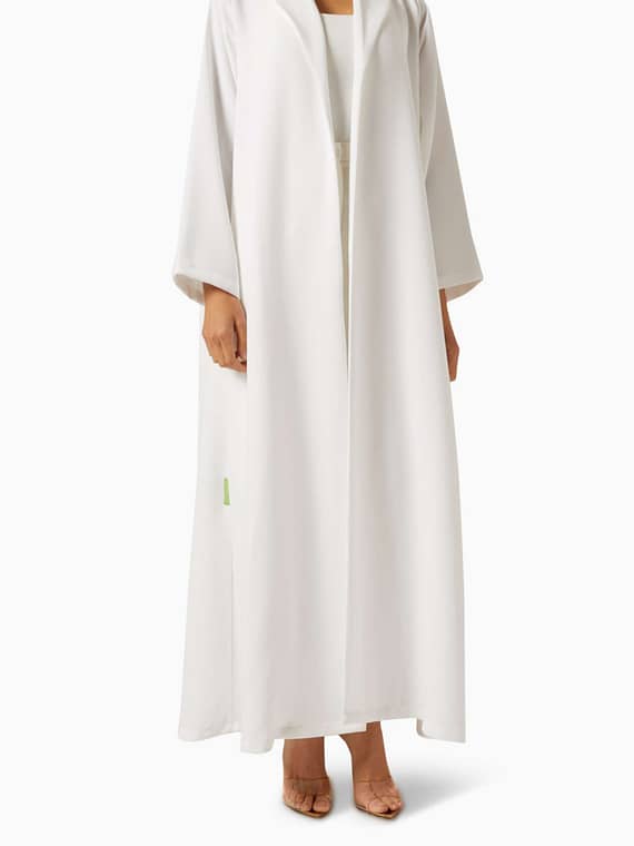 Shawl-collar Abaya in Crepe-