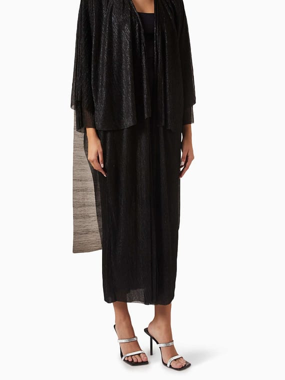 Shimmer Abaya in Plissé-
