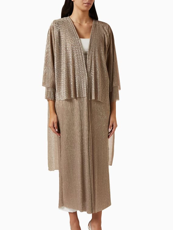 Shimmer Abaya in Plissé-