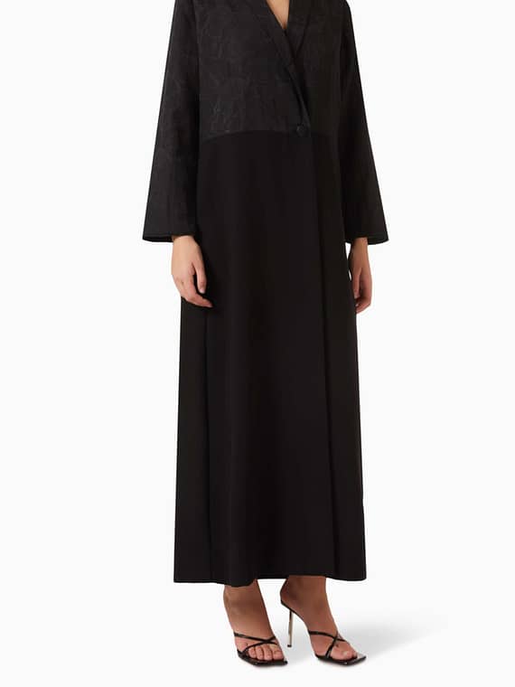 Suit Abaya in Crepe & Linen-