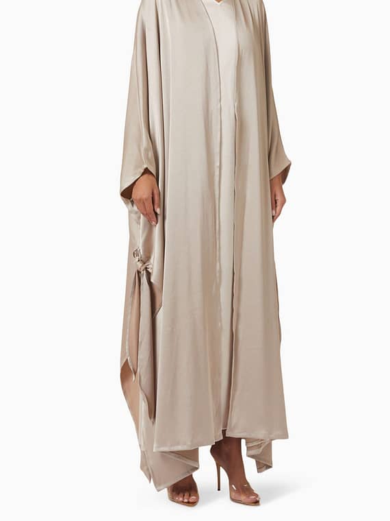 Twist Abaya Set in Satin-