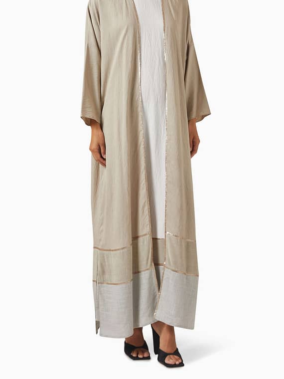 Two-tone Abaya Set-