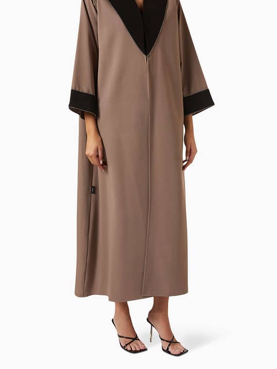 Two-tone Embellished Abaya-