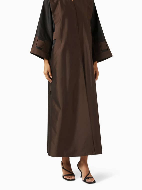 Two-tone Panelled Abaya-