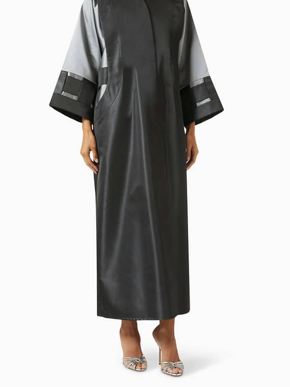 Two-tone Panelled Abaya-
