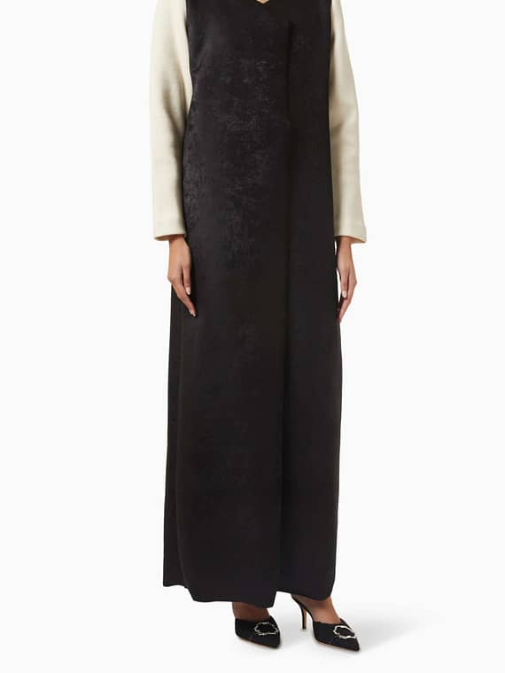 Winter Abaya in Scuba & Wool-