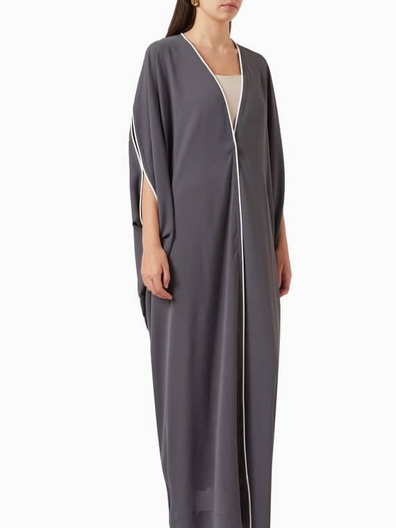 Woven Abaya in Crepe-