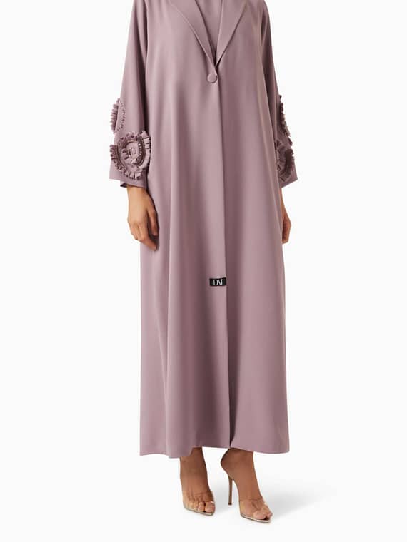 Zuelia Notched Collar Abaya-