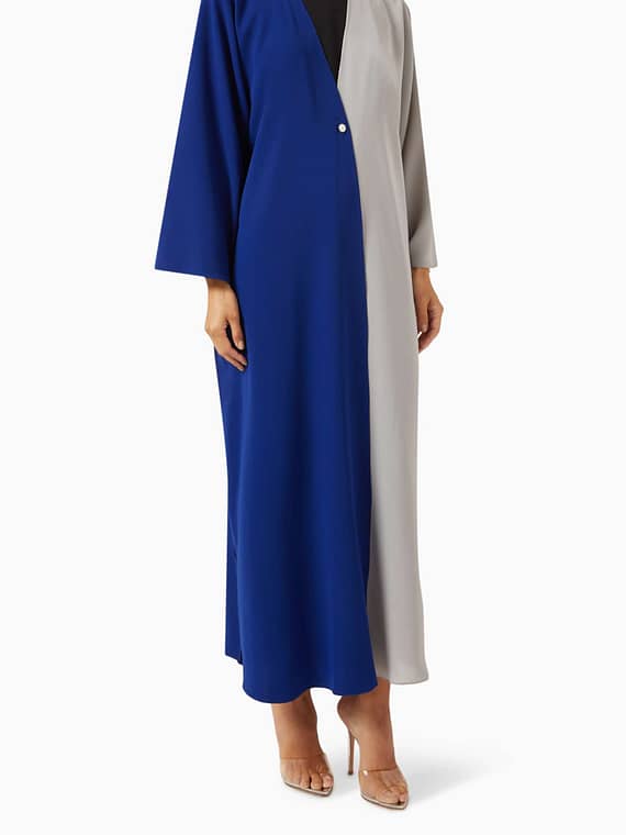 Colour-block Abaya in Japanese Crepe-