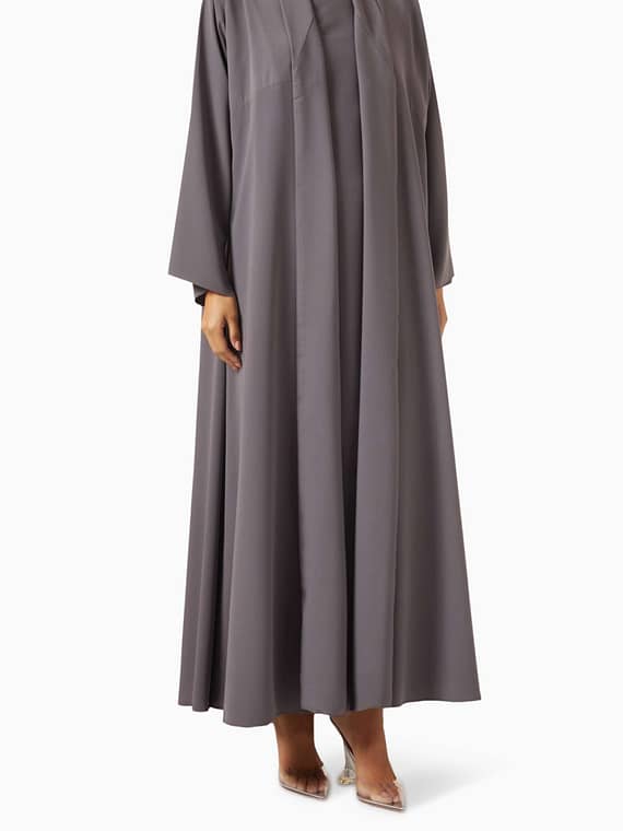 3-piece Draped Abaya Set in Silk-
