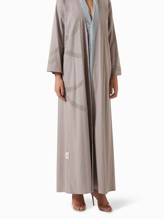 3-piece Embellished Abaya Set-